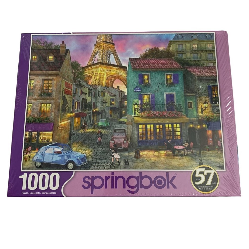 Springbok 1000 Piece Jigsaw Puzzle Eiffel Magic New in Box Cafe Paris